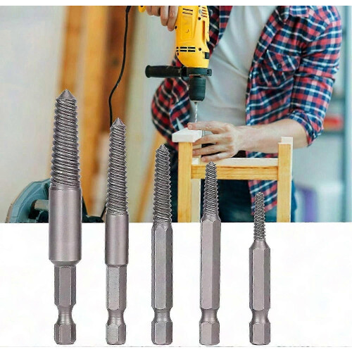 5pcs Screw Drill Bits compatible with Broken Screw Extractor 2