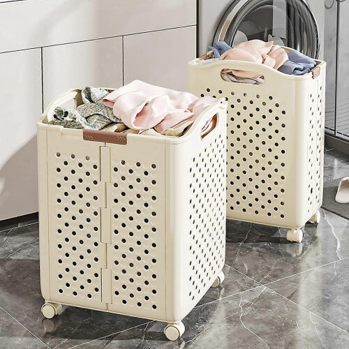 Multipurpose Portable Laundry Hamper with 4 Wheels Folding Clothes Storage Solution compatible with Efficient Home Organization 1