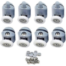 8er-Pack 23-mm-Duschtürrollen, Ersatzrollen für Schiebetüren aus Glas, kompatibel mit Duschkabinen