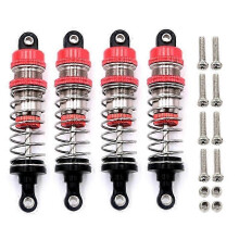 4Pcs Metal Oil Shock Absorber compatible with 144001 144010 RC Car Upgrade Parts Durable Damper Set