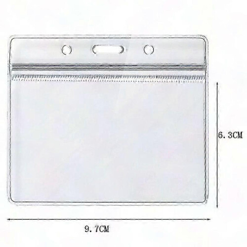 Sealable Waterproof Plastic Horizontal Badge Holders 1