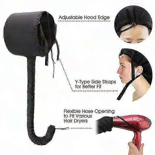 Gorro secador de pelo con capucha compatible con secado rápido y fácil en casa. 2