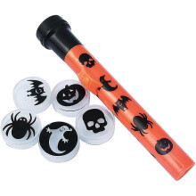 Projecteur de lampe torche Halloween avec images colorées, protection oculaire garantie, compatible avec les décorations de fêtes.