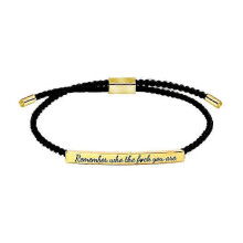 Motiverende armband, geschikt voor mannen en vrouwen, gegraveerd met de tekst "Remember Who You Are", verstelbare polsband.