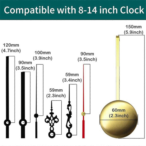 Accurate Timekeeping Pendulum Clock Motor Pendulum Clock Movement With Multiple Hands,compatible with Customs Wall Clock Accessories 2