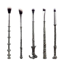 5 PCS Wizard Wand Makeup Brush Set Soft Synthetic Bristles compatible with Face Eyes Lips Foundation Blending