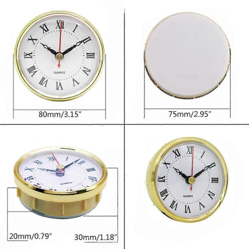 Classic Clock Movement 80mm Quartz Clock Insert compatible with DIY Crafts Accessories 2