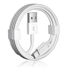 Câble USB A vers USB C compatible avec iPhone 16, 15 Plus et Pro, compatible avec CarPlay et charge rapide. Longueur : 90 cm.