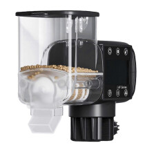 Distributeur automatique de nourriture pour tortues, poissons et reptiles, avec minuterie et alimentation par piles, compatible avec les aquariums.