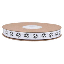 Fußball-Geburtstagsdekorationen, 12 Rollen Fußballmuster-Band, Geschenkverpackungsband, geeignet für Kuchen und Geschenke