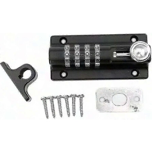 4 Digit Combination Bolt Lock compatible with Indoor Outdoor 2