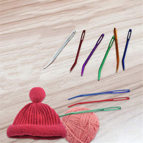 20 Pcs/Set Sewing Needle Large Eye Curved Needle Darning Needle Sweater Stitching Needle compatible with Needlework Enthusiasts 1