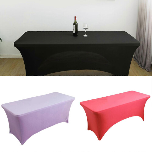 Height Stretch Rectangular Tablecloth Cocktail Table Cover Spandex Table Cloth Bars Hotel Party Wedding Elastics Table Cloth 1