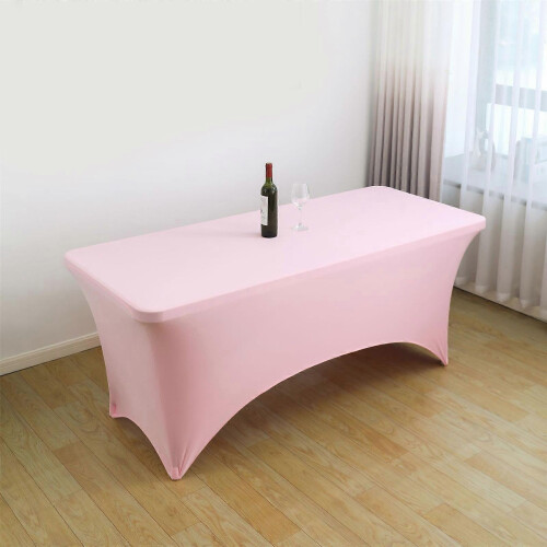 1PC Elastics Rectangular Bars Table Cover Spandex Table Cloth Stretch Bars Hotel Party Cocktail Tableclo 1