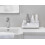 Compact White and Grey Organizer compatible with Bathroom Essentials 11.9x11.6x24.9cm Easy to Store Solution 3