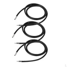 3 stuks 3 mm dikke zwarte rubberen koordkettingen van 50 cm, geschikt voor het maken van armbanden, kettingen en andere sieraden.