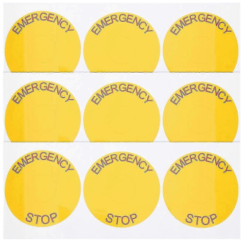 10PCS Emergency Stop Warning Labels compatible with Industrial Machinery Electrical Safety