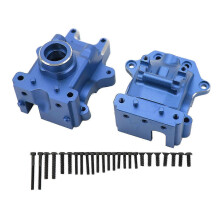 RC Gearbox Case Aluminum Alloy Universal Set compatible with 1/8 4WD Front Rear Blue