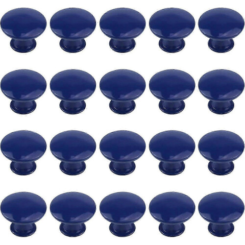 20Pack Navy Blue Drawer Knobs 30mm Round compatible with Kitchen Cabinets Dresser Hardware
