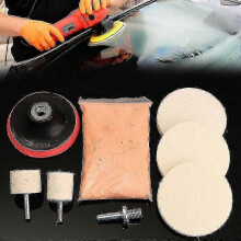 8pcs Car Glass Polishing Kit Cerium Oxide Compound and 3" Felt Pad compatible with Windscreen Scratch Repair