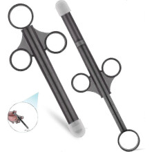 Gleitmittelapplikator mit glatter, abgerundeter Kappe, 10-ml-Spritze, kompatibel mit Paaren, einfache Anwendung, grau