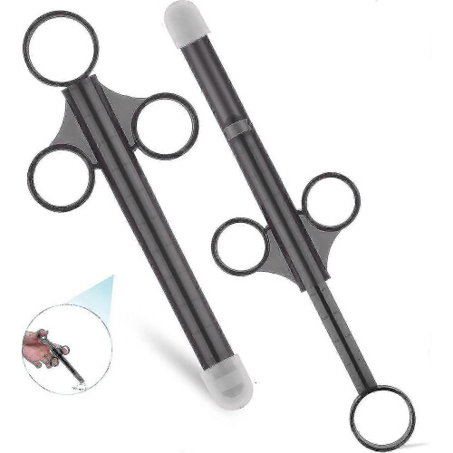 Smooth Rounded Cap Lubricant Applicator 10ml Syringe compatible with Couples Easy Use Gray