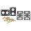 Longboard Rubber Risers 12mm 2Pcs with Hard Plastic Skateboard Risers 2Pcs Shock Absorbers 1