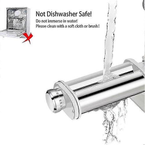 Stainless Steel Pasta Dough Roller compatible with Bosch Kitchen Machine 6 Adjustable Settings