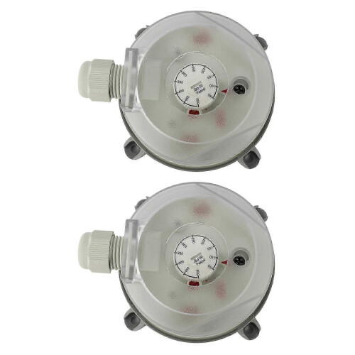 Air Differential Pressure Switch 50-500Pa 2X Adjustable compatible with Ventilation Systems