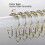 12-Pack Rust-Resistant Gold Shower Hooks compatible with Curtains 4