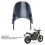 Motorcycle Front Windshield Unbreakable PMMA Panel Front Wind Deflector with Mount Bracket compatible with Scrambler 400X 2023-2024 Smoky 4