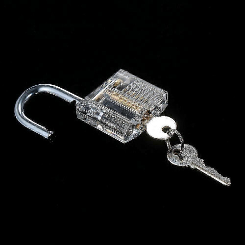 Training Transparent Padlock Visible Padlocks Lock Picking Tool Practice Locksmith Tools Lockpicking Set compatible with Beginners Professionals Kids 2