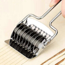 2 Pack Manual Pasta Machine, Stainless Steel Pastry Wheel Roller Noodle Dough Cutter Pizza Roller Cake Scraper for Making Noodles Pasta Spaghetti Roll