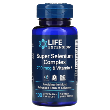 Super Selen-Komplex & Vitamin E 100 pflanzliche Kapseln LIFE Extension