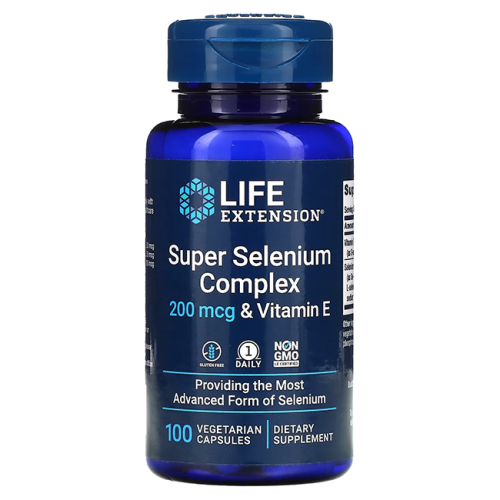 Super Selenium Complex & Vitamin E 100 Capsules Végétariennes LIFE Extension