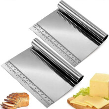 Kitchen Spatula Stainless Steel Scraper Dough Card Large Stainless Steel Dough