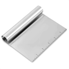 Stainless Steel Dough Cutter and Scraper Tool for Baking Bread, Pastry & Pizza Dough