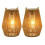 Set of 2 Solar LED Rattan Lanterns IP44 4