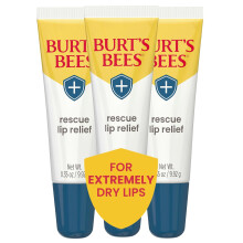 Burts Bees Rescue Lip Relief with Shea Butter and Echinacea, 100% Natural Origin, 0.35 Ounces (Unscented)