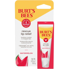 Burt's Bees Rescue Lip Relief, Watermelon, Hydrating Lip Balm for Dry Cracked Lips, 1 Squeezy Tube, 0.35oz (Watermelon)