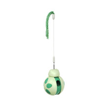 Kattenvoerbak met drinktrommel, speelvoerbak voor op het bureau of op de vloer, multifunctioneel kattenspeeltje met staart, meerkleurig