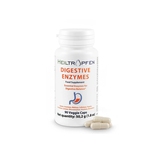 Enzimas digestivas, complemento alimenticio, 90 cápsulas
