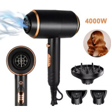 4000W Professional Fast Dry Dryer Ionic Hair Dryer Salon for Curly Straight Hair