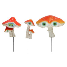 Wetterbeständiger Pilz-Elfen-Gartenstecker aus Kunstharz, kompatibel mit hübscher Rasendekoration, einfache Installation, Gartenlandschaft