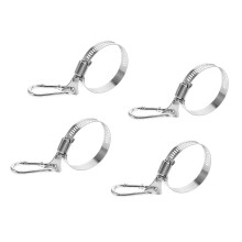 Quick Install Flagpole Bracket Stand Stainless Steel Antislip Grip Secure Fastening Windproof Outdoor Use compatible with House 4pcs Multicolor