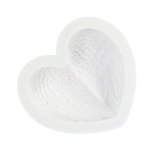 Romance Single Wing Heart Silicone Mould compatible with Mousses Cake And Candle Making compatible with Anniversary Gift Kitchen Baking Tool