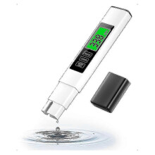 3-in-1 Digitaler Wassertester mit hoher Genauigkeit: TDS-, EC- und Temperaturmessung, kompatibel mit Trinkwasser, Pool- und Aquarienwasser.