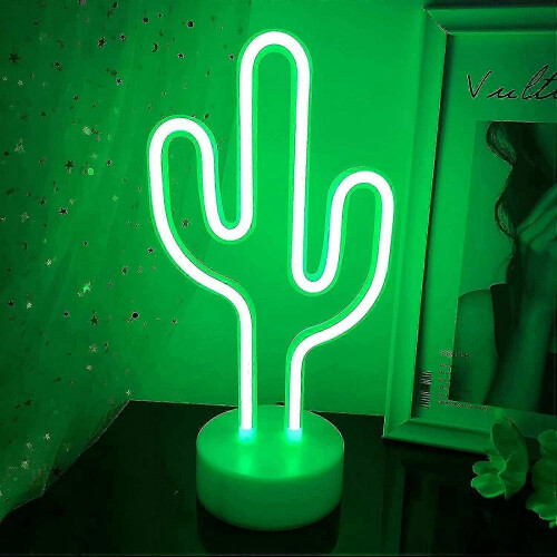 Cactus LED Neon Sign – USB/Battery Night Light, Gift Décor 2
