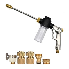 Hose Nozzle High Pressure Hose Nozzle Heavy Duty Car Wash Foam Nozzle Adjustable Garden Hose Sprayer
