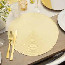 d-c-fix Vanilla 37cm Round Weave Placemats Set of 4